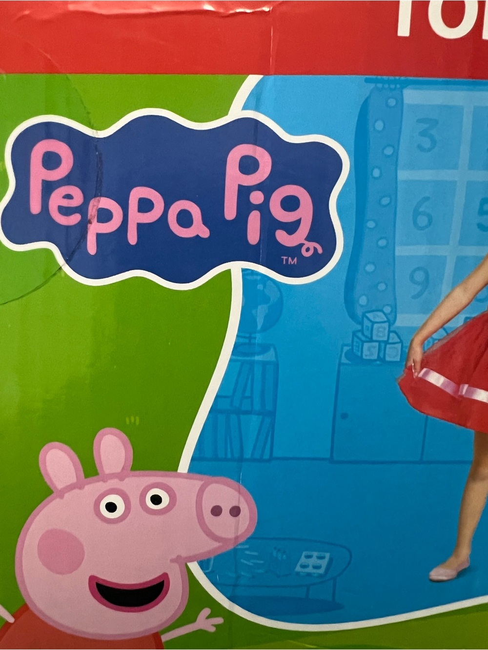 Peppa Pig Red costume Dress with Pink Headpiece Toddler Costume NEW 2T Halloween - Picture 5 of 10